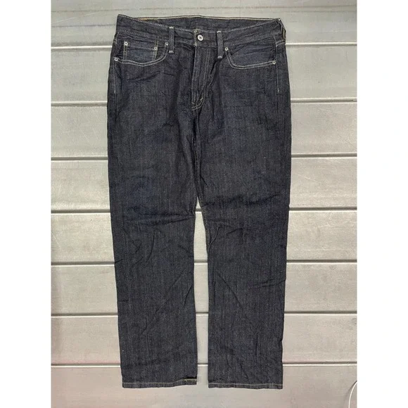 Levis 514 Straight Leg Jeans Mens 33x30 Blue Dark Wash Denim 100% Cotton - Picture 1 of 16